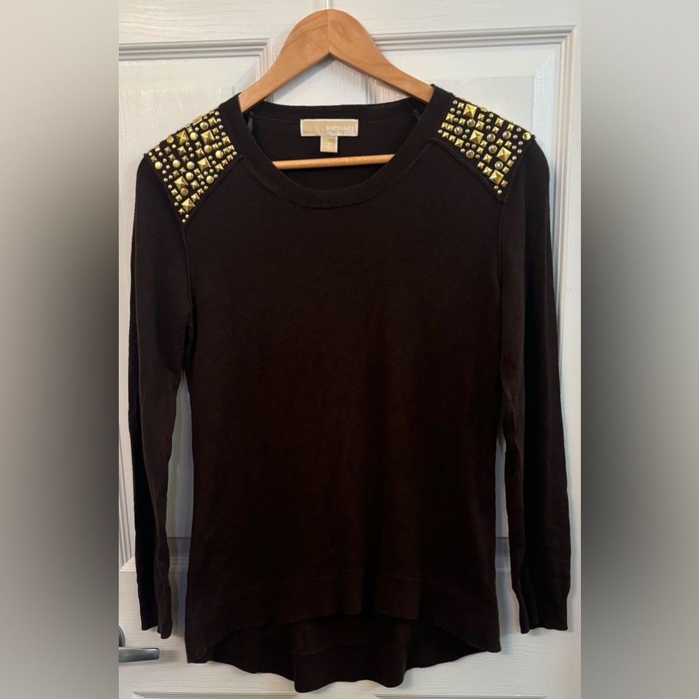 Michael Kors sweater with gold embellishments